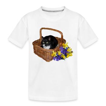 flowers lilies tulips orchids sunflower dahlia ger - Kids' Premium Organic T-Shirt - white - Front