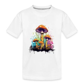 Psycho Pilze - Kinder Premium Bio T-Shirt - Weiß - Vorne