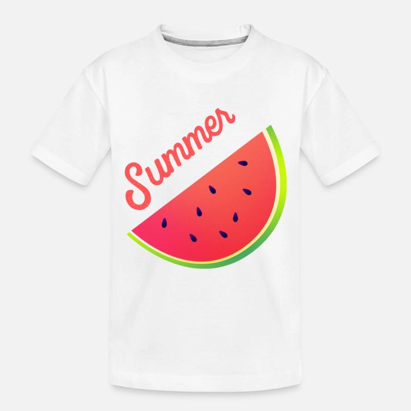 Summer Melon - Kinder Premium Bio T-Shirt - Weiß