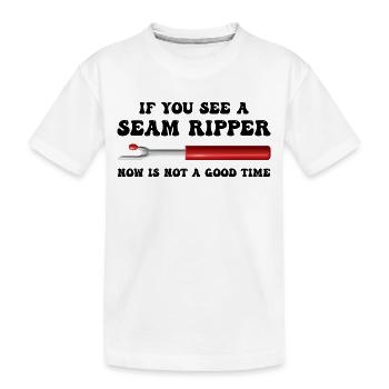 Funny Quilting For Women Quilter Seamstress Fabric - Kids' Premium Organic T-Shirt - white - Front