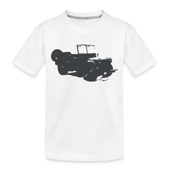 US Jeep Willys - Kinder Premium Bio T-Shirt - Weiß - Vorne