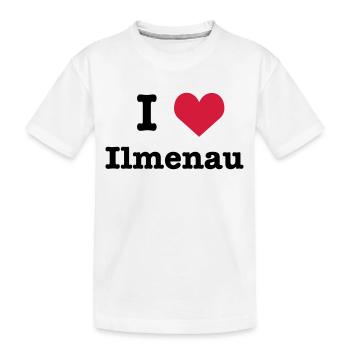 I love (heart) Ilmenau - Kinder Premium Bio T-Shirt - Weiß - Vorne