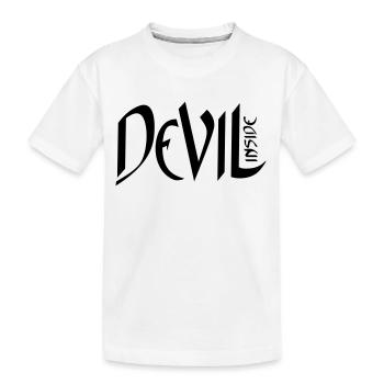 Devil Teufel inside Horror Shirt - Kinder Premium Bio T-Shirt - Weiß - Vorne