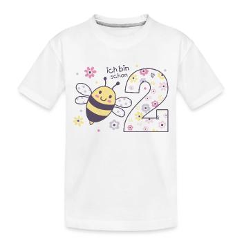 2. Geburtstag zweiter Geburtstag Biene Mädchen - Kinder Premium Bio T-Shirt - Weiß - Vorne