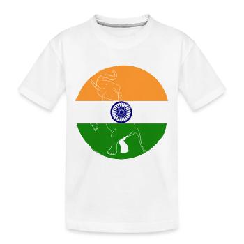 India Indian Hindu Pride Flag Country I Gift - Kids' Premium Organic T-Shirt - white - Front