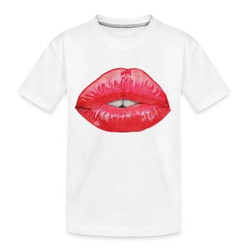 lèvres - T-shirt bio Premium Enfant - blanc - Devant