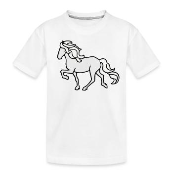 Cheval islandais, cheval blanc, brillant - T-shirt bio Premium Enfant - blanc - Devant