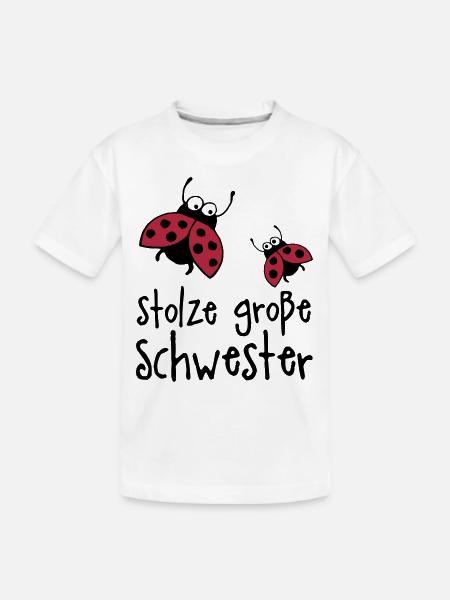stolze_grosse_schwester_a_2c - Kinder Premium Bio T-Shirt - Weiß