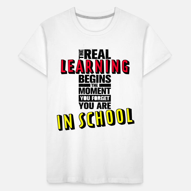 Proper learning (colorful font) Kids' Premium Organic T-Shirt