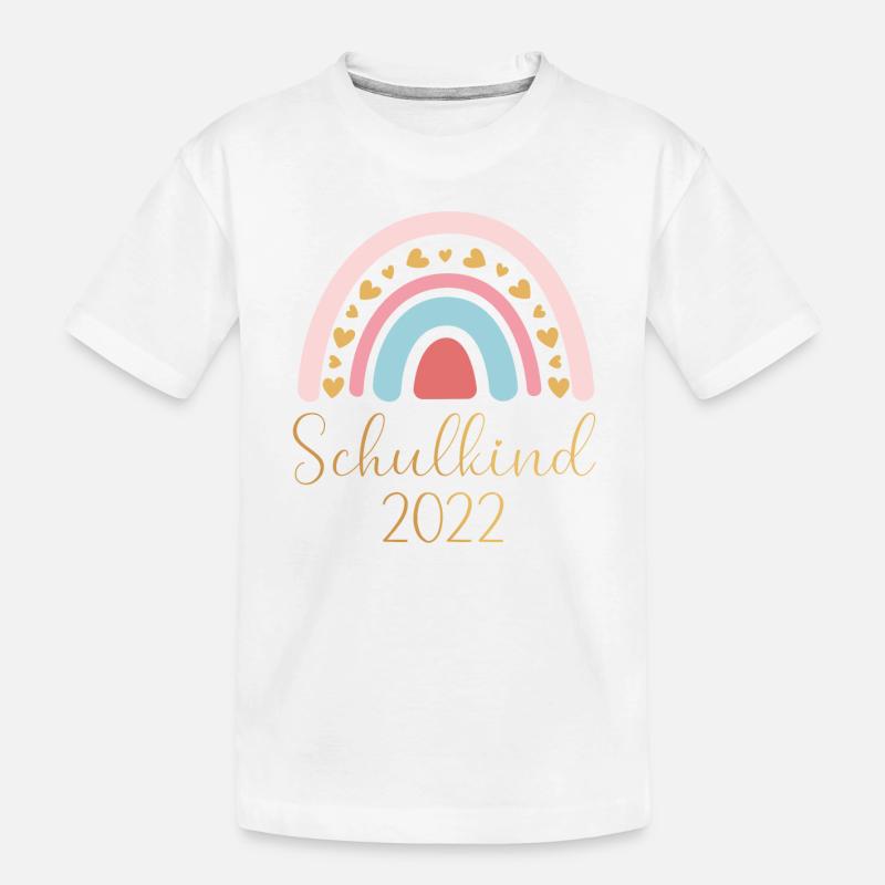 Schulkind8 - Kinder Premium Bio T-Shirt - Weiß