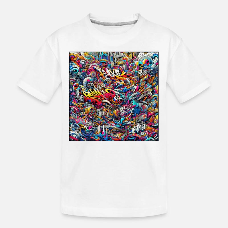 Pulsation du graffiti - T-shirt bio Premium Enfant - blanc