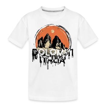 Souvenir Dolomiti Italia Dolomites Three Peaks - T-shirt bio Premium Enfant - blanc - Devant