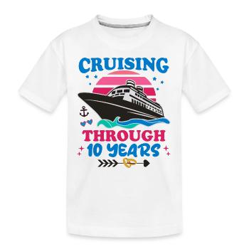 Kreuzfahrt durch den 10. Hochzeitstag - Kinder Premium Bio T-Shirt - Weiß - Vorne