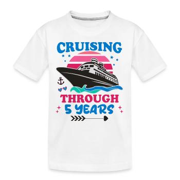 Kreuzfahrt durch den 5. Hochzeitstag - Kinder Premium Bio T-Shirt - Weiß - Vorne