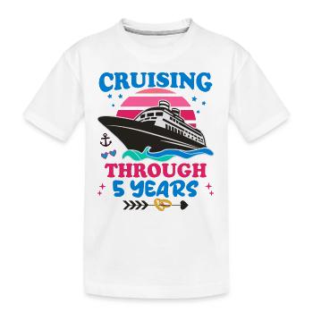 Kreuzfahrt durch den 5. Hochzeitstag - Kinder Premium Bio T-Shirt - Weiß - Vorne