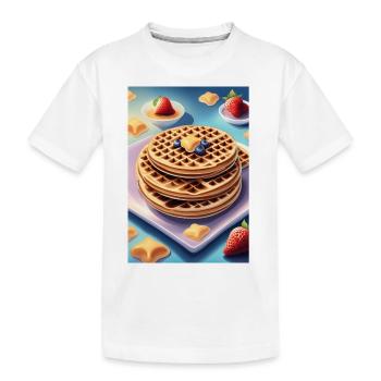 Großer Haufen Pfannkuchen - Kinder Premium Bio T-Shirt - Weiß - Vorne