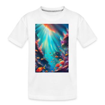 Underwater coral reef - Kids' Premium Organic T-Shirt - white - Front
