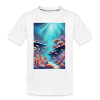 Korallenriffe - Kinder Premium Bio T-Shirt - Weiß - Vorne