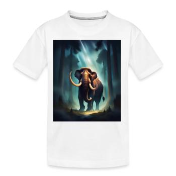 Mammut im Wald - Kinder Premium Bio T-Shirt - Weiß - Vorne