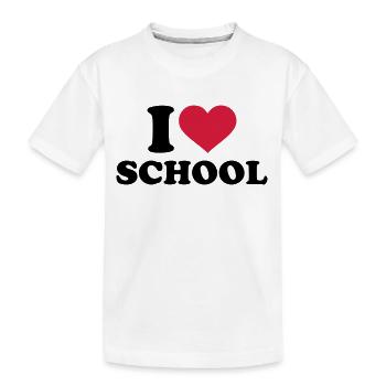 Schule - Kinder Premium Bio T-Shirt - Weiß - Vorne