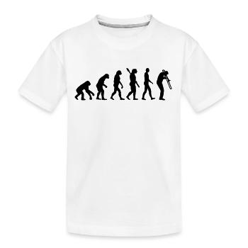 Posaune - Kinder Premium Bio T-Shirt - Weiß - Vorne