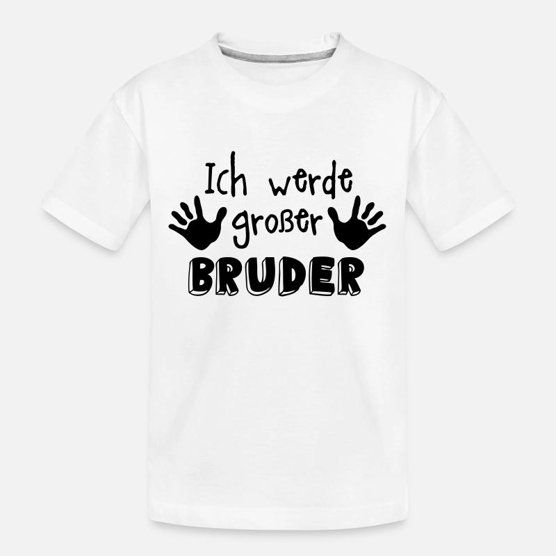 grosser bruder - Kinder Premium Bio T-Shirt - Weiß