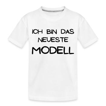 Ich bin das neueste Modell - Kinder Premium Bio T-Shirt - Weiß - Vorne