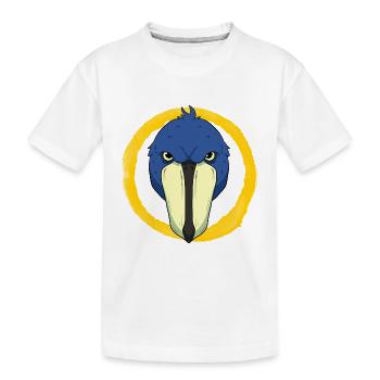Schuhschnabel Vogel Ornithologe Wald I Geschenk - Kinder Premium Bio T-Shirt - Weiß - Vorne