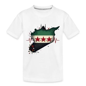 drapeau de la Syrie - Drapeau de la Syrie libre - T-shirt bio Premium Enfant - blanc - Devant