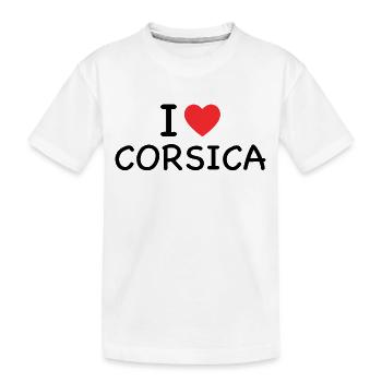 Ich liebe Korsika - Kinder Premium Bio T-Shirt - Weiß - Vorne
