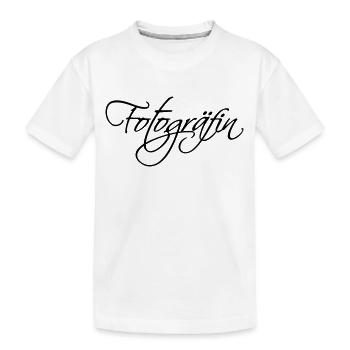 Fotogräfin mit Schwung - Kinder Premium Bio T-Shirt - Weiß - Vorne