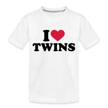 Zwillinge - Kinder Premium Bio T-Shirt - Weiß - Vorne