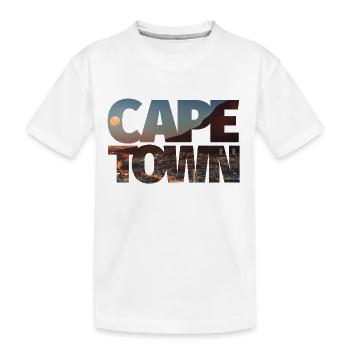 cape-town kapstadt – typo - Kinder Premium Bio T-Shirt - Weiß - Vorne