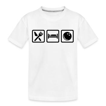 Bowling - Kinder Premium Bio T-Shirt - Weiß - Vorne