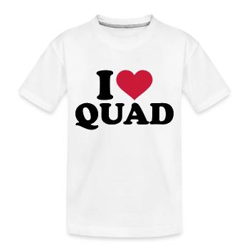 Quad - Kinder Premium Bio T-Shirt - Weiß - Vorne