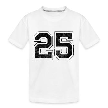 Anzahl 25 - Kinder Premium Bio T-Shirt - Weiß - Vorne