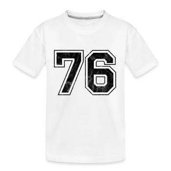 Numéro 76 - T-shirt bio Premium Enfant - blanc - Devant