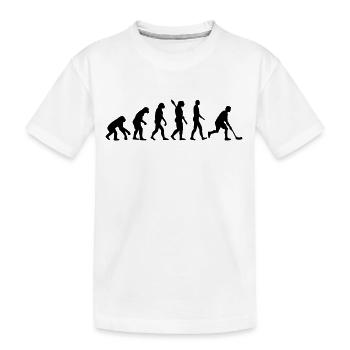 Floorball Evolution - Kinder Premium Bio T-Shirt - Weiß - Vorne