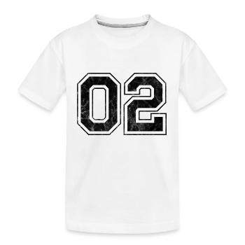 Anzahl 02 - Kinder Premium Bio T-Shirt - Weiß - Vorne