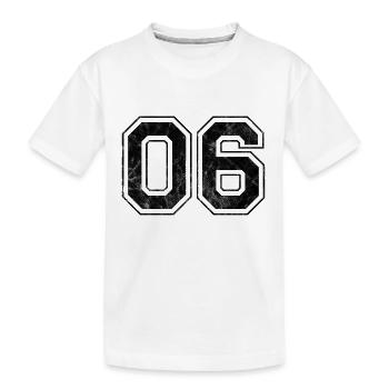 Numéro 06 - T-shirt bio Premium Enfant - blanc - Devant
