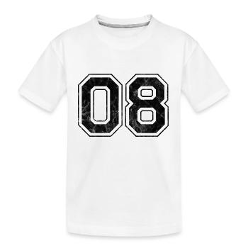 Anzahl 08 - Kinder Premium Bio T-Shirt - Weiß - Vorne