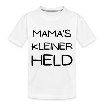 Mama's kleiner Held - Kinder Premium Bio T-Shirt - Weiß - Vorne