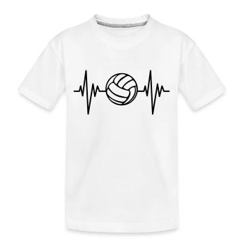 Volleyball Pulse - Kinder Premium Bio T-Shirt - Weiß - Vorne