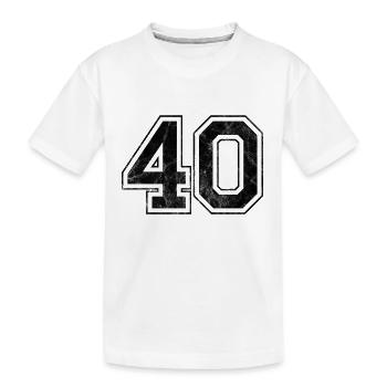 Anzahl 40 - Kinder Premium Bio T-Shirt - Weiß - Vorne