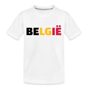 Belgien - Kinder Premium Bio T-Shirt - Weiß - Vorne
