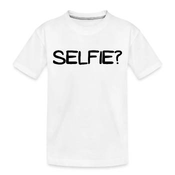 Selfie - Kinder Premium Bio T-Shirt - Weiß - Vorne