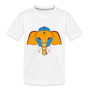 Indien Inder Hindu Stolz Flagge Land I Geschenk - Kinder Premium Bio T-Shirt - Weiß - Vorne