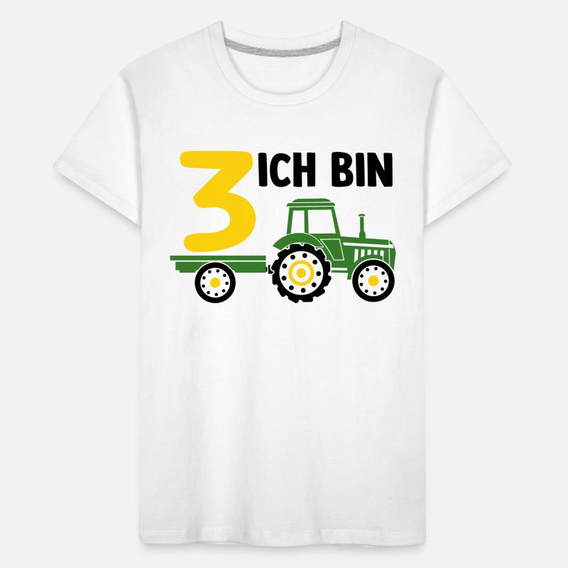 3. Geburtstag - 3 jahre kinder tracker trecker Kinder Premium Bio T-Shirt