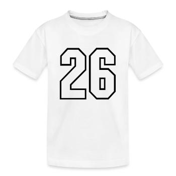 26 Jahre trikot nummer 26 t-shirt sporttrikot 26 - Kinder Premium Bio T-Shirt - Weiß - Vorne