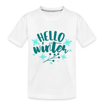 Bonjour l’hiver - T-shirt bio Premium Enfant - blanc - Devant